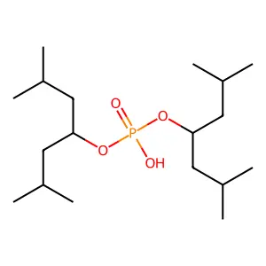 Phosphoric acid, bis(1-isobutyl-3-methylbutyl) ester structure