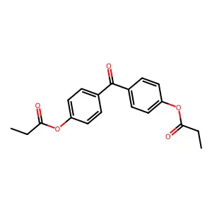 [4-(4-Propanoyloxybenzoyl)phenyl] propanoate structure