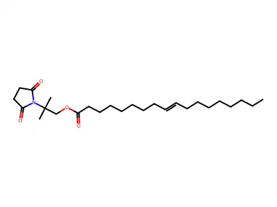 [2-(2,5-dioxopyrrolidin-1-yl)-2-methylpropyl] (E)-octadec-9-enoate structure