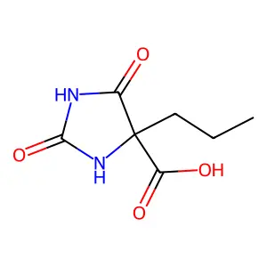 2,5-Dioxo-4-propylimidazolidine-4-carboxylic acid structure