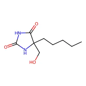 5-(Hydroxymethyl)-5-pentylimidazolidine-2,4-dione structure