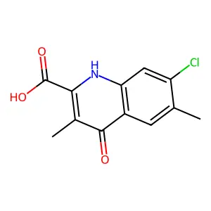 7-Chloro-3,6-dimethyl-4-oxo-1,4-dihydroquinoline-2-carboxylic acid structure