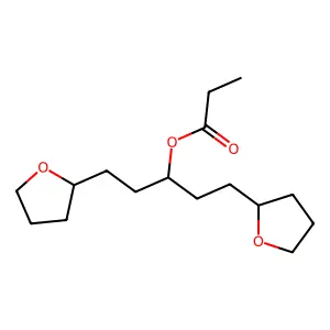 1,5-Bis(oxolan-2-yl)pentan-3-yl propanoate structure