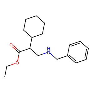 Ethyl 3-(benzylamino)-2-cyclohexylpropanoate structure