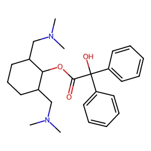 [2,6-Bis[(dimethylamino)methyl]cyclohexyl] 2-hydroxy-2,2-diphenylacetate structure