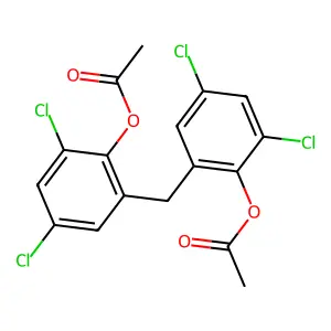 Methylenebis(4,6-dichloro-2,1-phenylene) diacetate structure