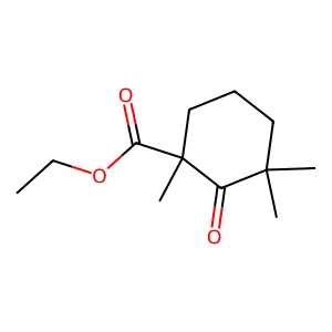Ethyl 1,3,3-trimethyl-2-oxocyclohexane-1-carboxylate structure