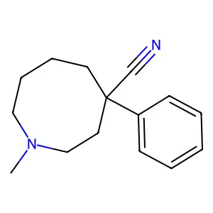 1-Methyl-4-phenyl-4-azocanecarbonitrile structure