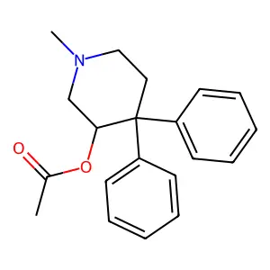 (1-Methyl-4,4-diphenylpiperidin-3-yl) acetate structure