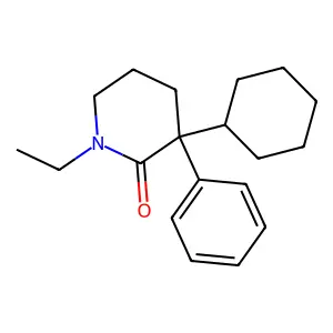 3-Cyclohexyl-1-ethyl-3-phenylpiperidin-2-one structure