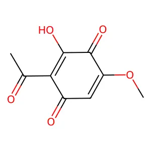 2-Acetyl-3-hydroxy-5-methoxycyclohexa-2,5-diene-1,4-dione structure