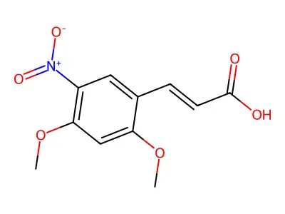 3-(2,4-二甲氧基-5-硝基苯基)丙-2-烯酸 structure