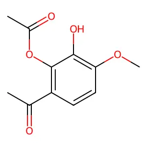 6-Acetyl-2-hydroxy-3-methoxyphenyl acetate structure