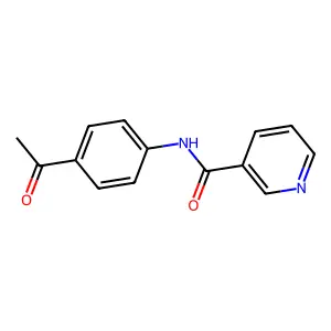 N-(4-acetylphenyl)nicotinamide structure