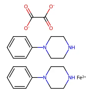 Iron, (ethanedioato(2-)-O,O')bis(1-phenylpiperazine-N(sup 1),N(sup 4))- structure