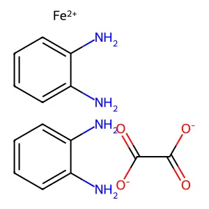 Iron, bis(1,2-benzenediamine-N,N')(ethanedioato(2-)-O,O')-, (OC-6-22)- structure