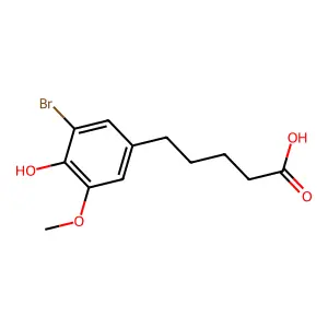 5-(3-Bromo-4-hydroxy-5-methoxyphenyl)pentanoic acid structure