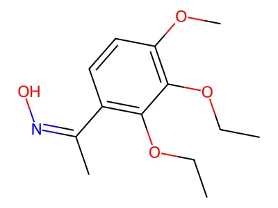 N-[1-(2,3-diethoxy-4-methoxyphenyl)ethylidene]hydroxylamine structure