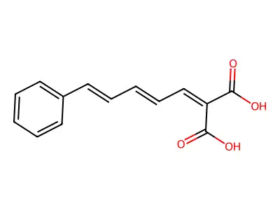 2-(5-Phenylpenta-2,4-dienylidene)propanedioic acid structure