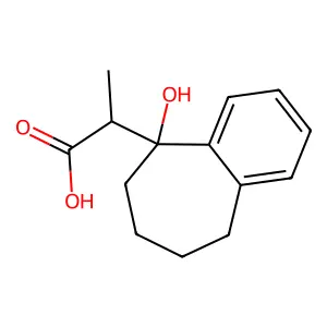 2-(5-Hydroxy-6,7,8,9-tetrahydrobenzo[7]annulen-5-yl)propanoic acid structure