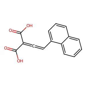 2-(2-(1-Naphthyl)ethenylidene)malonic acid structure