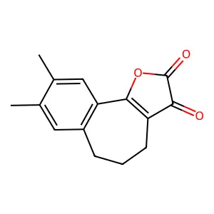 5,6-Dihydro-8,9-dimethyl-2H-benzo(6,7)cyclohepta(1,2-b)furan-2,3(4H)-dione structure
