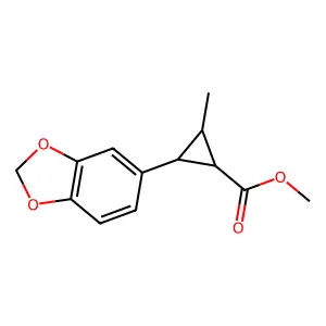 Methyl 2-(2H-1,3-benzodioxol-5-yl)-3-methylcyclopropane-1-carboxylate structure