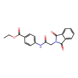 Ethyl 4-[[2-(1,3-dioxoisoindol-2-yl)acetyl]amino]benzoate structure