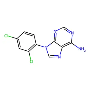 9-(2,4-二氯苯基)-9H-嘌呤-6-胺 structure
