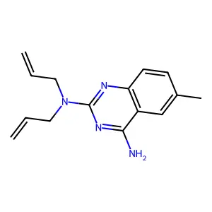 6-methyl-2-N,2-N-bis(prop-2-enyl)quinazoline-2,4-diamine structure