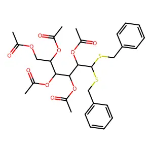 Pentaacetylmannose mercaptal structure