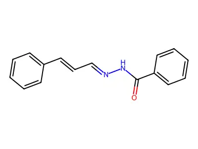 Cinnamaldehyde benzoylhydrazone structure