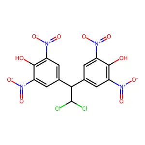 4,4'-(2,2-Dichloroethane-1,1-diyl)bis(2,6-dinitrophenol) structure