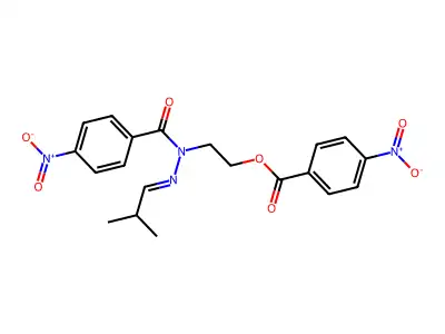 2-[(2-Methylpropylideneamino)-(4-nitrobenzoyl)amino]ethyl 4-nitrobenzoate structure