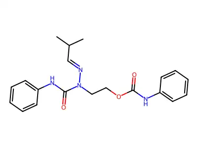 2-[(2-methylpropylideneamino)-(phenylcarbamoyl)amino]ethyl N-phenylcarbamate structure
