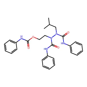 2-[[2-methylpropyl(phenylcarbamoyl)amino]-(phenylcarbamoyl)amino]ethyl N-phenylcarbamate structure