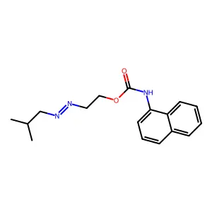 2-(2-methylpropyldiazenyl)ethyl N-naphthalen-1-ylcarbamate structure
