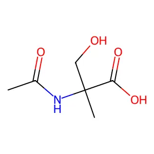 2-Acetamido-3-hydroxy-2-methylpropanoic acid structure