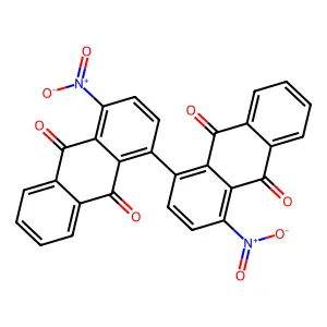 4,4'-Dinitro-1,1'-bianthracene-9,9',10,10'-tetrone structure
