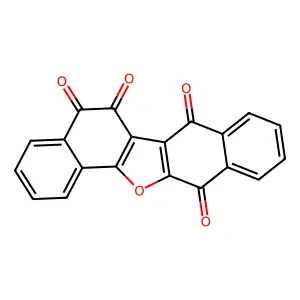 Dinaphtho[1,2-b:2',3'-d]furan-5,6,7,12-tetrone structure