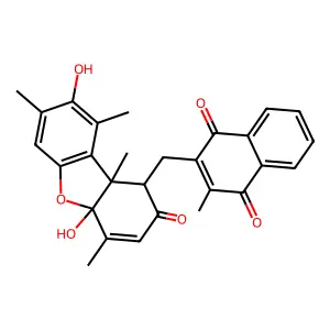 2-methyl-3-[methyl]-1,4-naphthalenedione structure