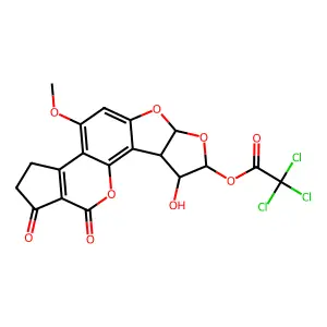 8-trichloroacetoxy-9-hydroxy-8,9-dihydroaflatoxin B1 structure