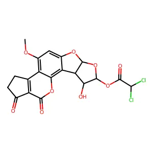 8-dichloroacetoxy-9-hydroxy-8,9-dihydroaflatoxin B1 structure