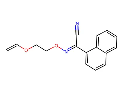 N-(2-ethenoxyethoxy)naphthalene-1-carboximidoyl cyanide structure