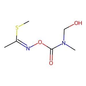 methyl N-[hydroxymethyl(methyl)carbamoyl]oxyethanimidothioate structure