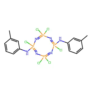 2,4,4,6,8,8-hexachloro-2-N,6-N-bis(3-methylphenyl)-1,3,5,7-tetraza-2 structure