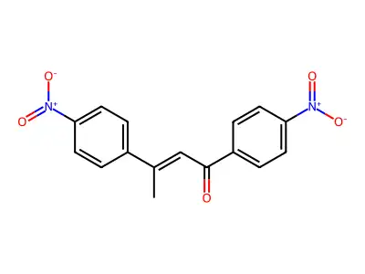 1,3-Bis(4-nitrophenyl)but-2-en-1-one structure