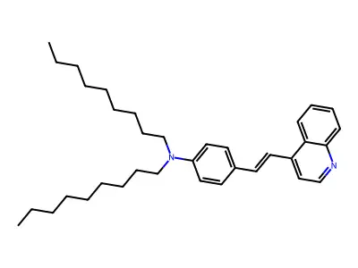 N,N-di(nonyl)-4-(2-quinolin-4-ylethenyl)aniline structure