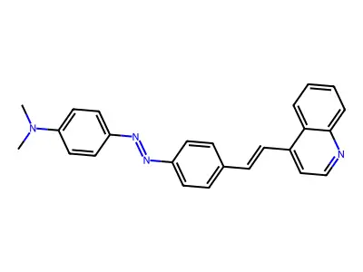 N,N-dimethyl-4-[[4-(2-quinolin-4-ylethenyl)phenyl]diazenyl]aniline structure