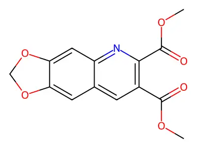 Dimethyl [1,3]dioxolo[4,5-g]quinoline-6,7-dicarboxylate structure